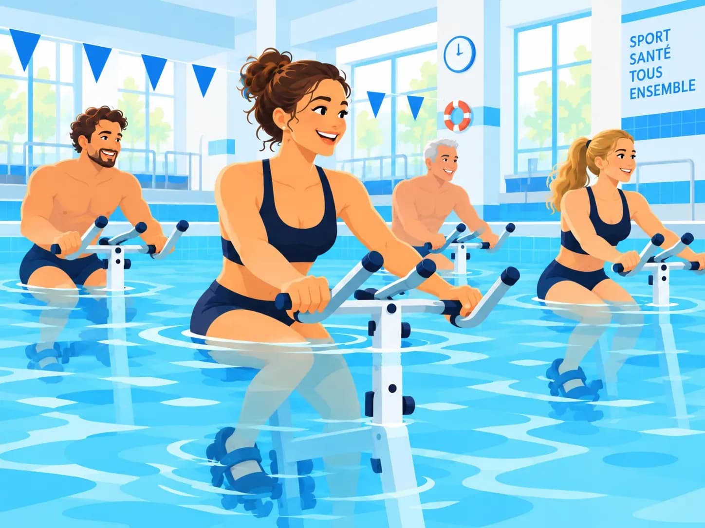 Cours d'aquabike
